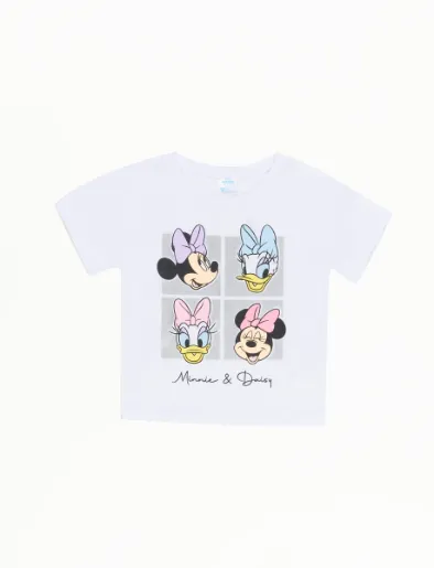 Camiseta Minnie y Daysi Blanca