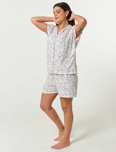 Pijama Floreada Camiseta + Short