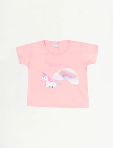 Camiseta Unicornio Rosada