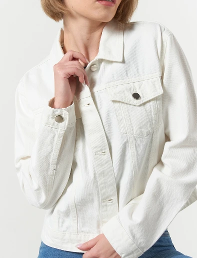 Chaqueta Denim Blanco