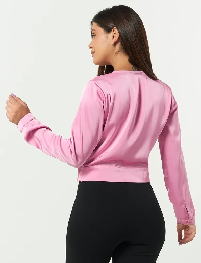 Blusa Satinada Rosada