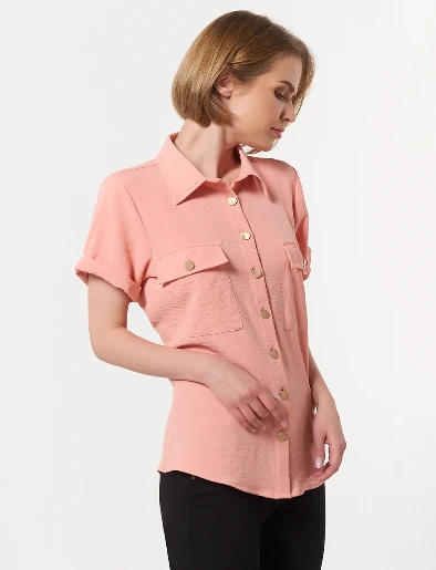 Blusa con Textura Salmón