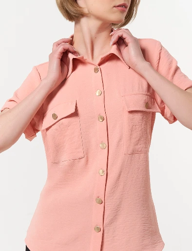 Blusa con Textura Salmón