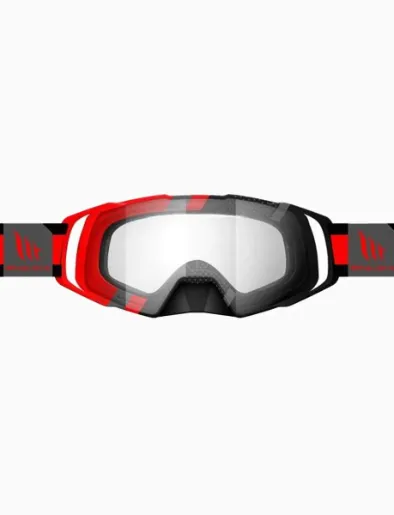 Gafas MX Evo Stripes Negro/Rojo | MT Helmets