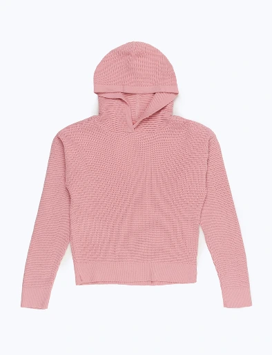 Sweater Rosado con Capucha