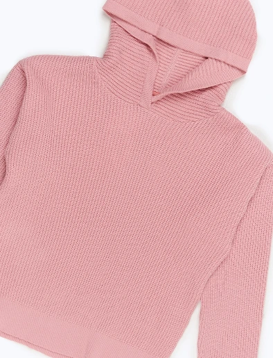 Sweater Rosado con Capucha