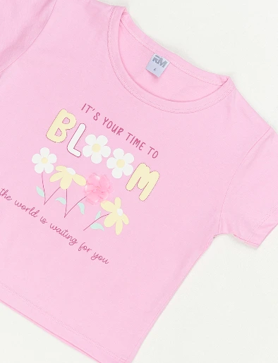 Camiseta Bloom Rosado