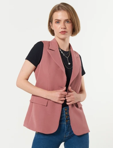 Chaleco Blazer Rosado