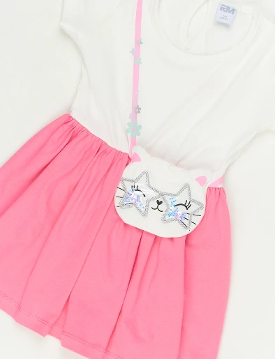 Vestido con Cartera Gatito