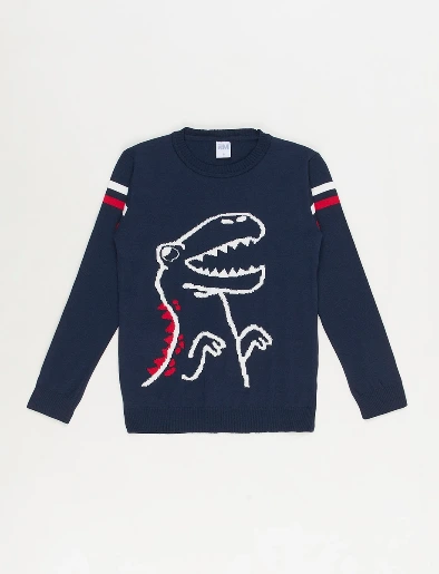 Sweater Dino Azul