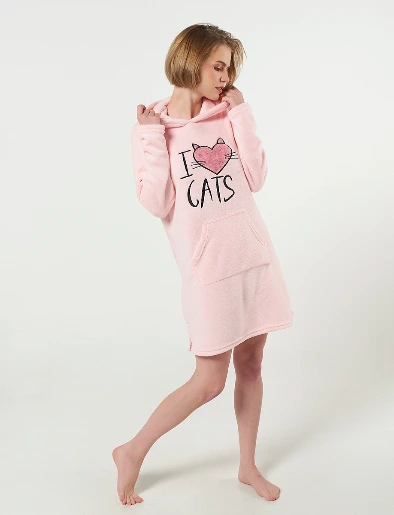 Pijama Vestido Polar I Love Cats