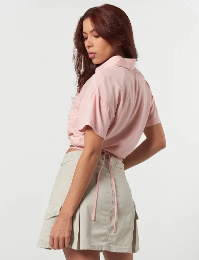 Blusa con Amarre Rosado