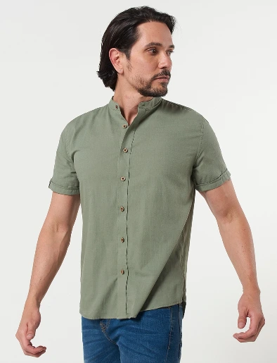 Camisa Llana Verde Oliva