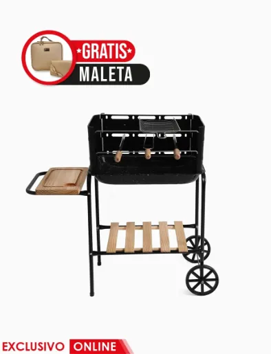 Parrilla Asadora con Ruedas + Set Organizador de Maquillaje