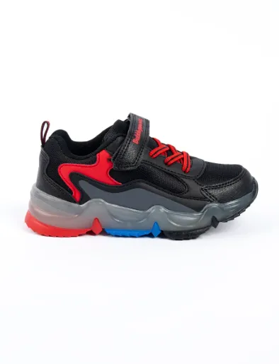 Sneaker Negro/Rojo con Cordones | Bubble Gummers