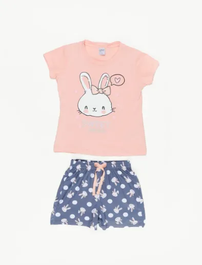 Pijama Camiseta + Short Conejo