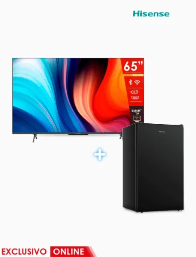 Combo Smart TV Led 65" 4K + <em class="search-results-highlight">Minibar</em> Negro | Hisense