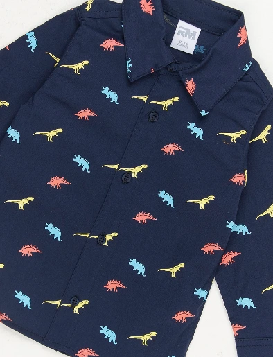 Camisa Prints Dino Azul