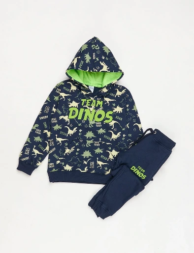 Conjunto Chompa + Pantalón Dino Azul