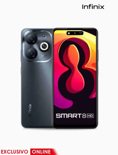 Celular Smart 8 de 64GB y RAM 6GB (3GB + 3GB) Timber Black | Infinix