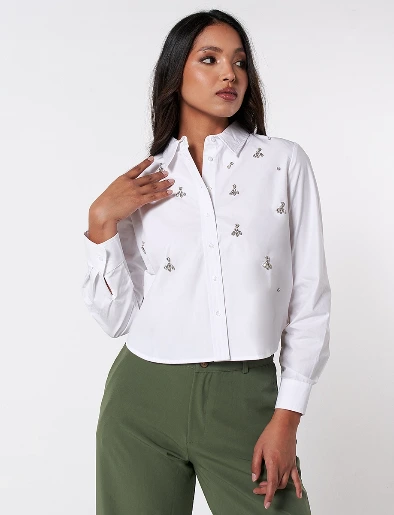 Camisera Manga Larga Blanco