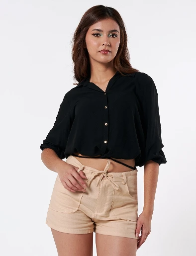 Blusa Camisera Negro