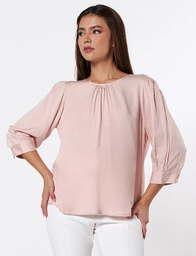 Blusa Llana Rosado Bajo