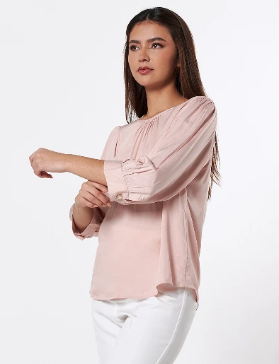 Blusa Llana Rosado Bajo