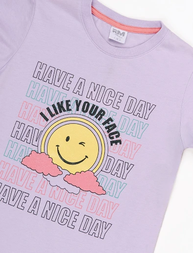 Camiseta Smile Lila