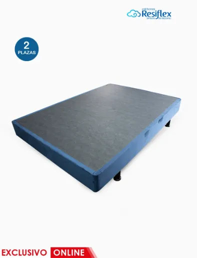 Base de Cama Microfibra 2 Plazas Azul | Resiflex