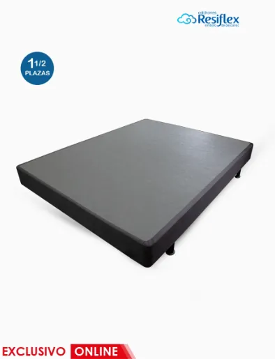 Base de Cama Microfibra 1 ½ Plazas Negro | Resiflex