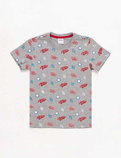 Camiseta Mini Print Gris