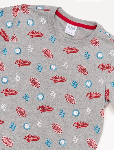 Camiseta Mini Print Gris