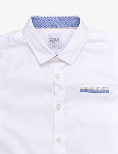 Camisa Esc Llana Blanco