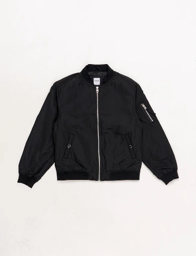 Chompa Bomber Padding Negro