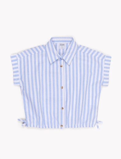 Blusa a Rayas Celeste