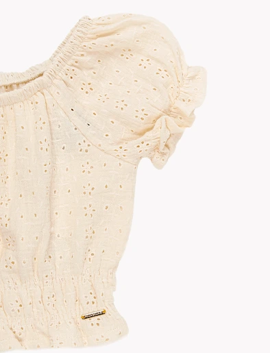Blusa Manga Bombacha Crudo