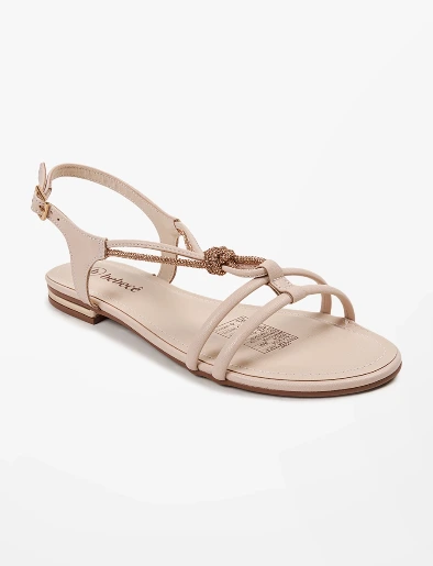 Sandalia Flat Beige | Bebecê