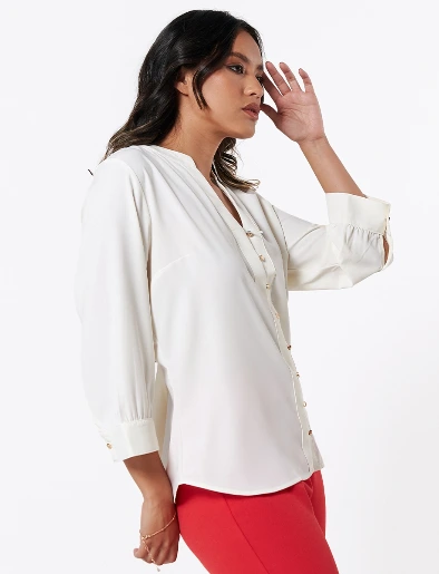 Blusa Botones Crudo