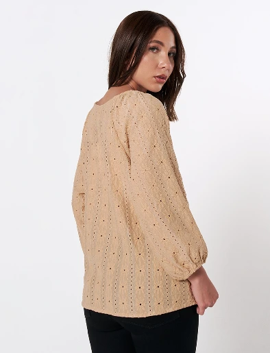 Blusa Ojalillo Café