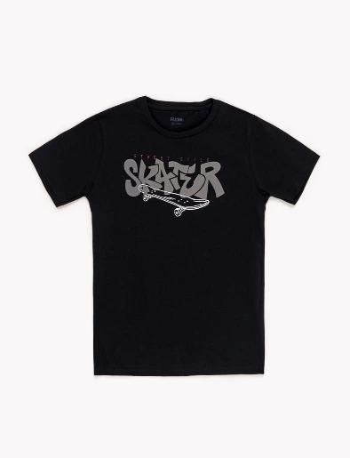 Camiseta  Skater Negro