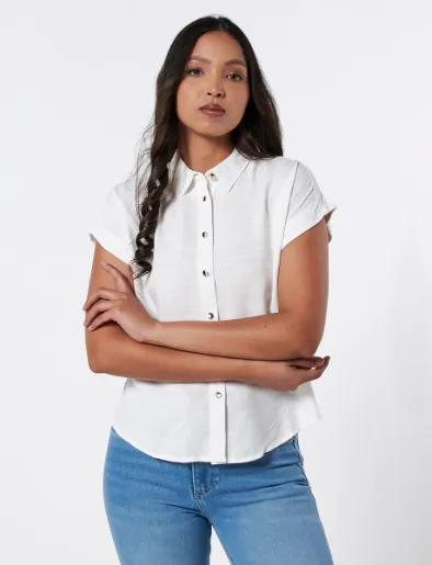 Blusa Manga Corta Unicolor