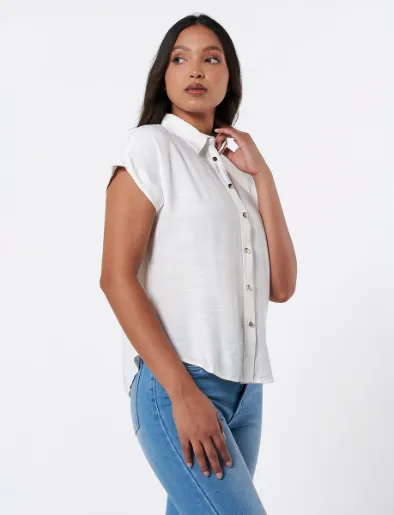 Blusa Manga Corta Unicolor