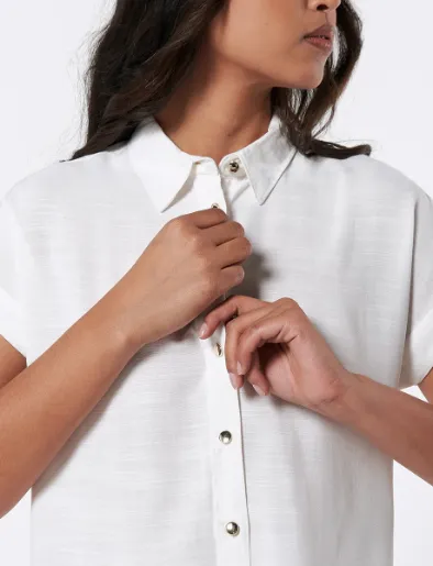 Blusa Manga Corta Unicolor