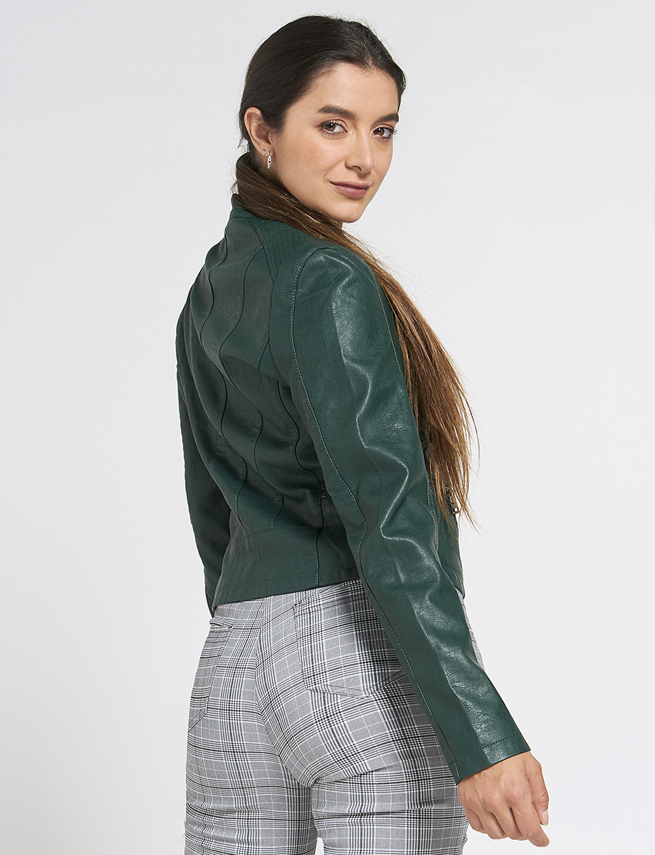 Chaqueta Cuerina Unicolor