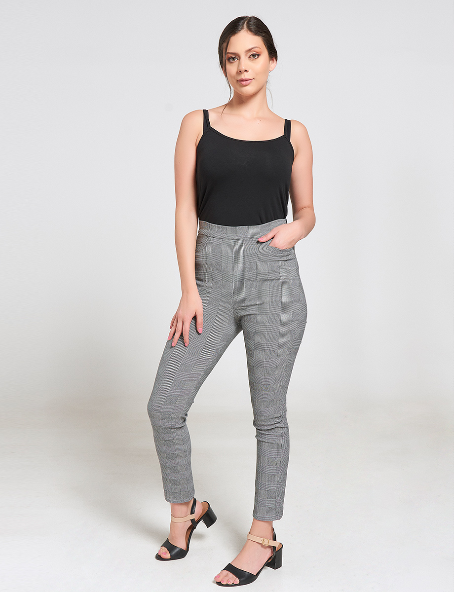 Leggins a Cuadros con Cierre