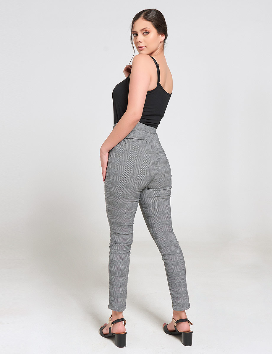 Leggins a Cuadros con Cierre