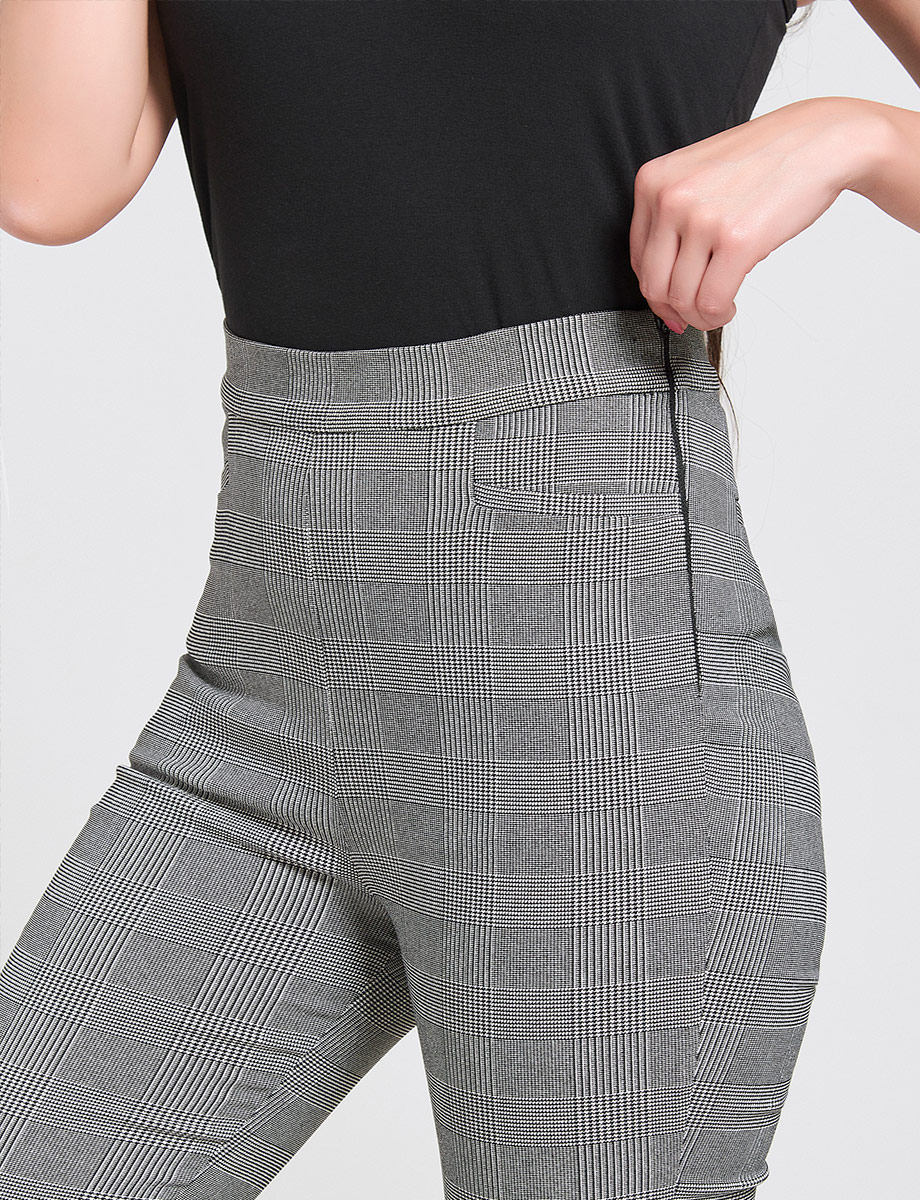 Leggins a Cuadros con Cierre